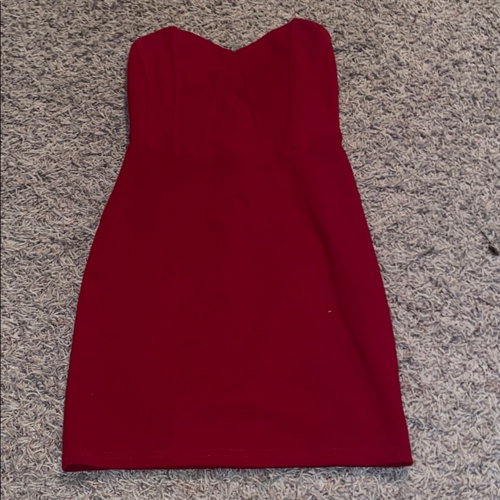 Red mini dress